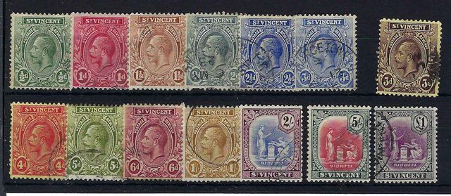 Image of St Vincent SG 131/41 FU British Commonwealth Stamp